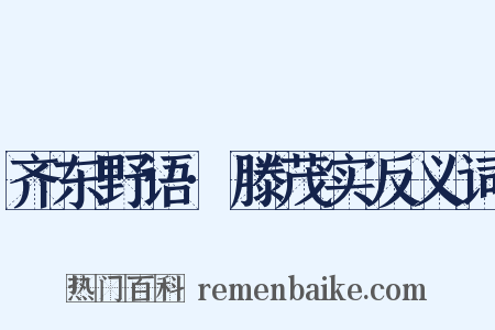 齐东野语·滕茂实反义词是什么意思的图片